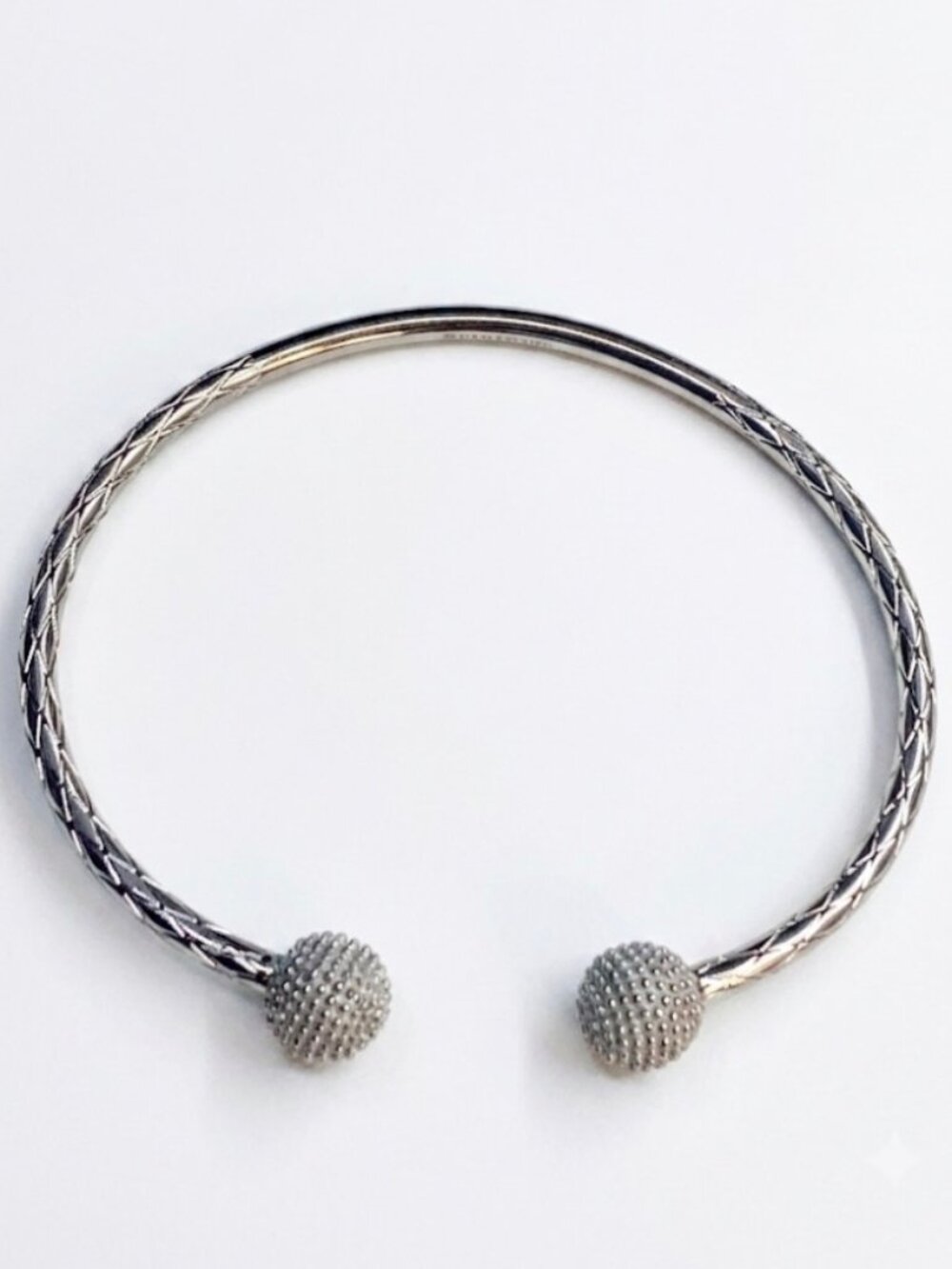 Sterling Silver plated steel West Indian Bangle ( 11.7 grams) never tarnish